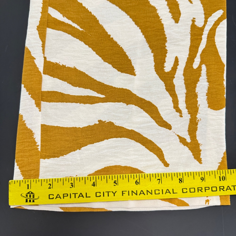 C by One Wide-Leg Animal Print Culotte Crop Pants‎ Cream Brown Tiger Small - Picture 10 of 13